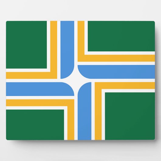 Vlaggenplak van Portland City Fotoplaat (Voorkant)