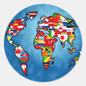 Vlaggenplant Ronde Sticker (Voorkant)