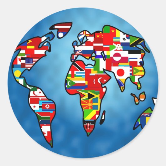 Vlaggenplant Ronde Sticker (Voorkant)