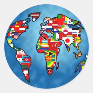 Vlaggenplant Ronde Sticker