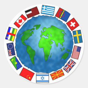 Vlaggenplant Ronde Sticker