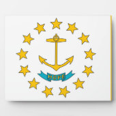 Vlaggenplaque Rhode Island Fotoplaat (Voorkant)
