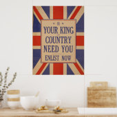 VlaggenPoster Groot-Brittannië Poster (Keuken)