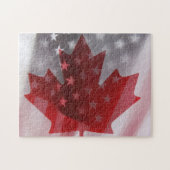 Vlaggenpuzzel in de VS en Canada Legpuzzel (Horizontaal)