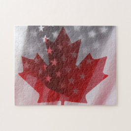 Vlaggenpuzzel in de VS en Canada Legpuzzel