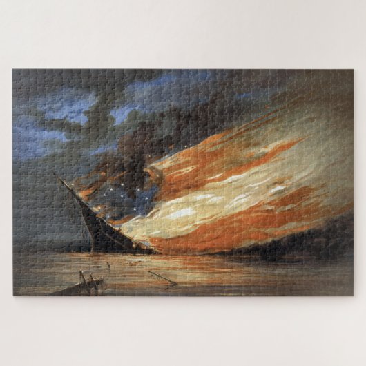 Vlaggenschip van de opstandige burgeroorlog in bra legpuzzel (Horizontaal)