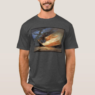 Vlaggenschip van de opstandige burgeroorlog in bra t-shirt