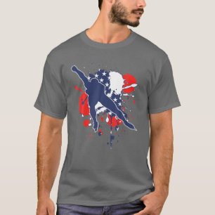 Vlaggenschipper van de VS - Amerikaanse ijsschaats T-shirt