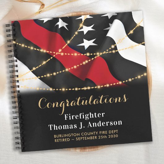 Vlaggenschokdemper Thin Red Line Flag Guest Notitieboek