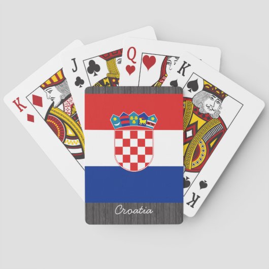 Vlaggenspeelkaarten voor Kroatië Pokerkaarten (Achterkant)