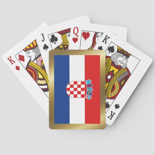 Vlaggenspeelkaarten voor Kroatië Pokerkaarten (Achterkant)