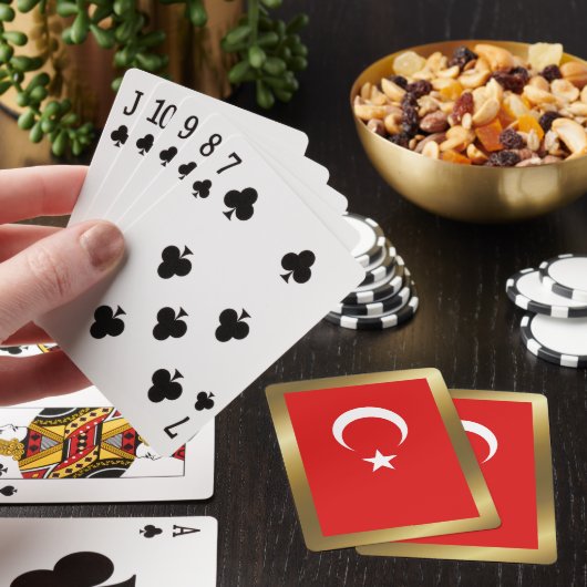 Vlaggenspeelkaarten voor Turkije Pokerkaarten (Insitu)