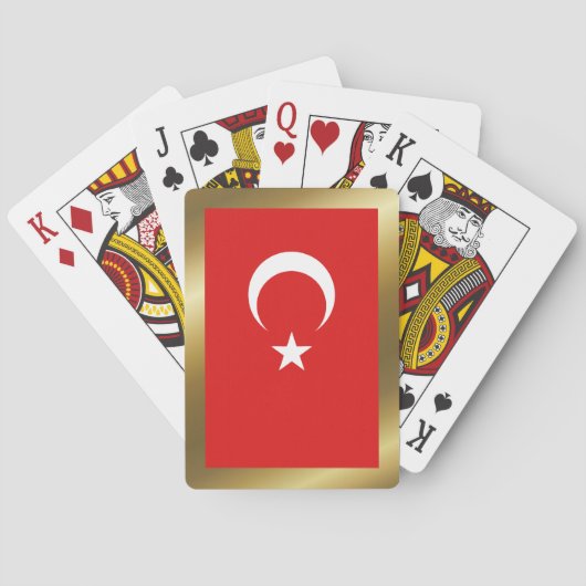 Vlaggenspeelkaarten voor Turkije Pokerkaarten (Achterkant)
