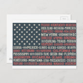  Vlaggenstaat noemt woorden kunst Briefkaart (Voorkant / Achterkant)