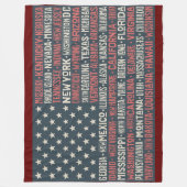  Vlaggenstaat noemt woorden kunst Fleece Deken (Voorkant)