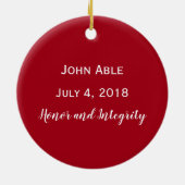  Vlaggenstaat noemt woorden kunst Keramisch Ornament (Achterkant)