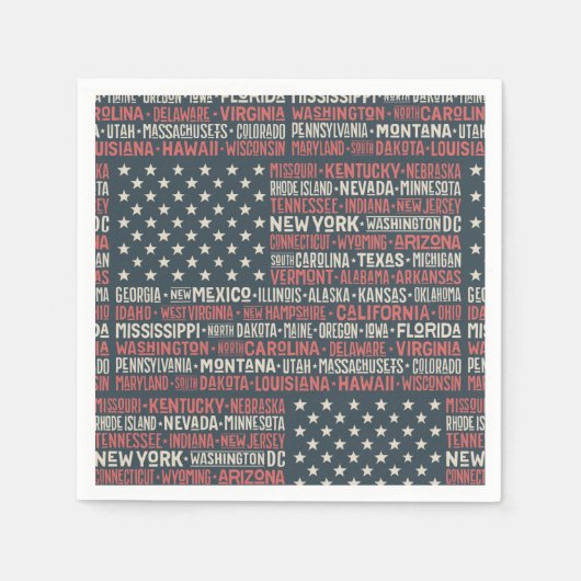  Vlaggenstaat noemt woorden kunst Servet (Voorkant)