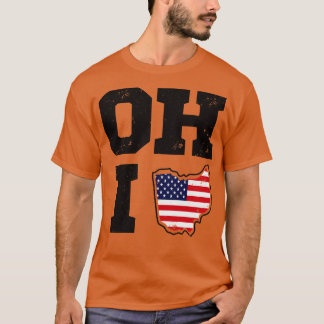 Vlaggenstaat Ohio USA T-shirt