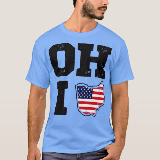 Vlaggenstaat Ohio USA T-shirt