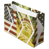 Vlaggenstaat Vrij-Chevrons van de Verenigde State Groot Cadeauzakje (Voorkant Gekanteld)