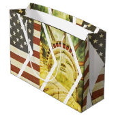 Vlaggenstaat Vrij-Chevrons van de Verenigde State Groot Cadeauzakje (Achterkant Gekanteld)