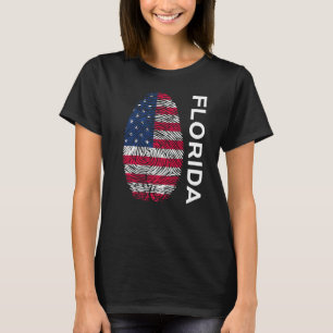 Vlaggenstaat VS: Vingerafdrukstaat Florida T-shirt