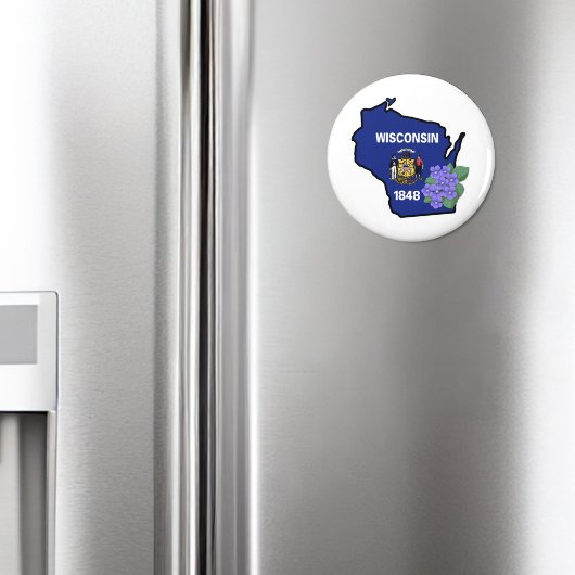 Vlaggenstaat Wisconsin Vlaggenstaat Vlaggenstaat V Magneet