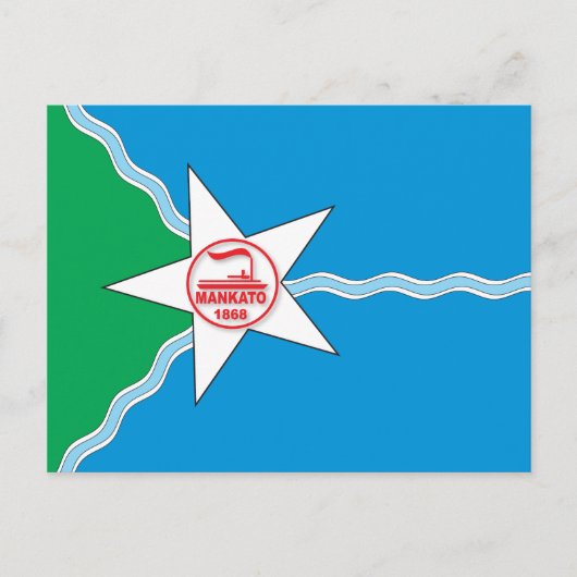 Vlaggenstad Mankato Briefkaart (Voorkant)