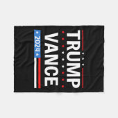Vlaggenstem 47 Trump Vance 2024 VP Vice President Fleece Deken (Voorkant (Horizontaal))