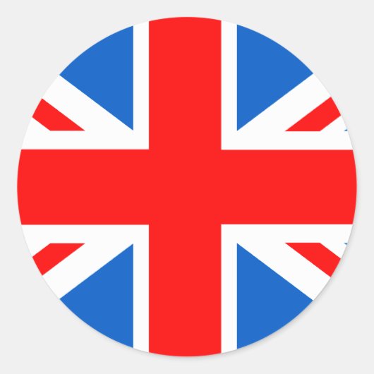 Vlaggensticker in het Verenigd Koninkrijk Ronde Sticker (Voorkant)