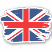 Vlaggensticker in het Verenigd Koninkrijk Sticker (Voorkant)