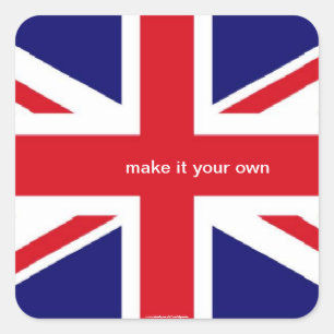 Vlaggensticker van Britse vlag Vierkante Sticker