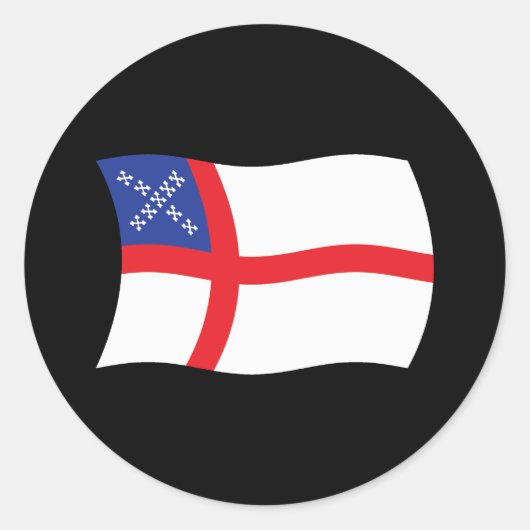 Vlaggensticker van de Amerikaanse episcopale kerk Ronde Sticker (Voorkant)