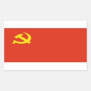 Vlaggensticker van de Chinese Communistische Parti Rechthoekige Sticker