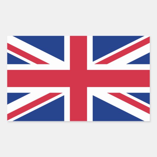 Vlaggensticker van de Unie Rechthoekige Sticker (Voorkant)