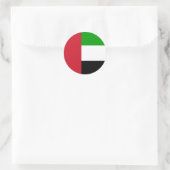 Vlaggensticker van de Verenigde Arabische Emiraten Ronde Sticker (Tas)