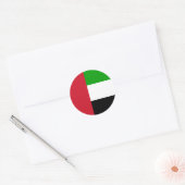 Vlaggensticker van de Verenigde Arabische Emiraten Ronde Sticker (Envelop)