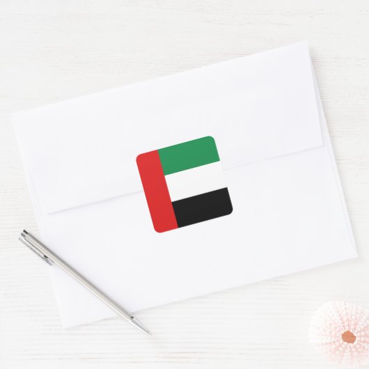 Vlaggensticker van UAE Vierkante Sticker (Envelop)