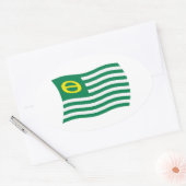 Vlaggensticker voor ecologie ovale sticker (Envelop)
