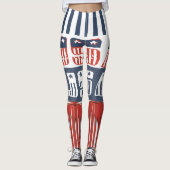 Vlaggenstijl "USA" Patroon Leggings voor 4 juli (Voorkant)