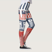 Vlaggenstijl "USA" Patroon Leggings voor 4 juli (Rechts)