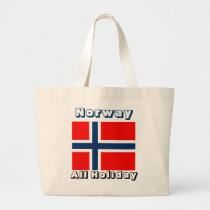 Vlaggentas van Noorwegen Grote Tote Bag