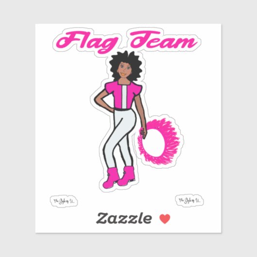 Vlaggenteam Ring Stickers ( Roze 2) (Vel)