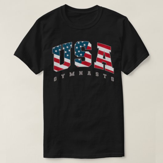 Vlaggenteam van VS Gymnasten ondersteunt atleet gy T-shirt (Design voorkant)
