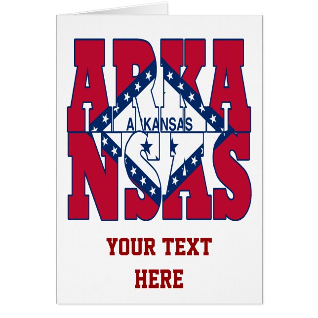 vlaggentekst van de Arkansas (Voorkant)
