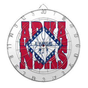 vlaggentekst van de Arkansas Dartbord