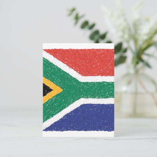 Vlaggenthema Zuid-Afrika Briefkaart (Staand voorkant)