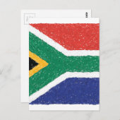 Vlaggenthema Zuid-Afrika Briefkaart (Voorkant / Achterkant)