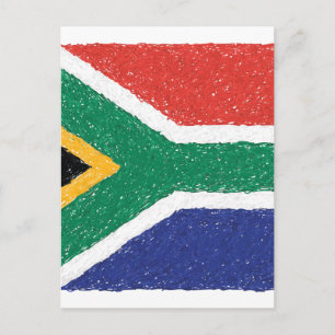 Vlaggenthema Zuid-Afrika Briefkaart