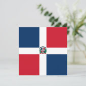 Vlaggenuitnodiging van de Dominicaanse Republiek Kaart (Staand voorkant)